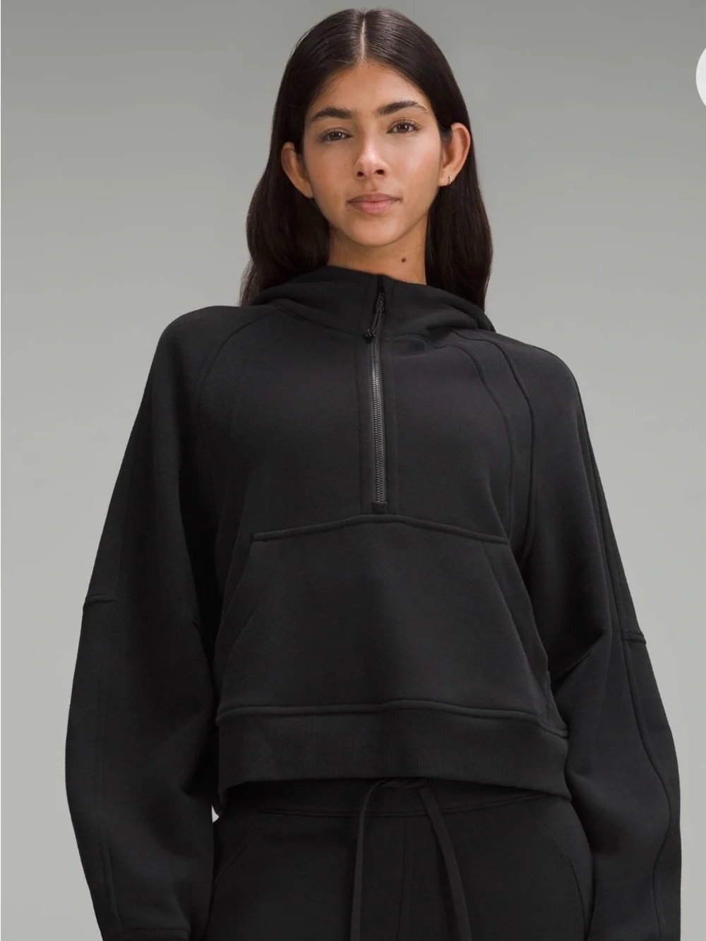 Lululemon Scuba Oversized half zip hoodie. Size M/L Black.
